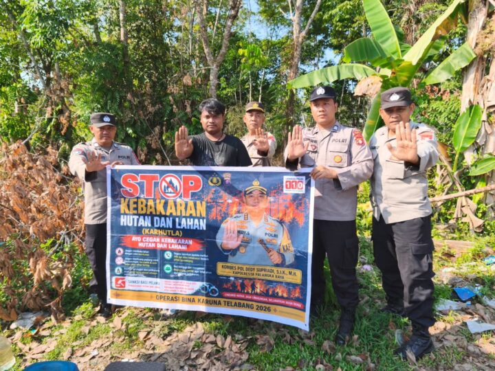 Hari Libur, Operasi Bina Karuna Telabang 2026 Polresta Palangka Raya Sasar Warga di Sekitar Lahan Kering