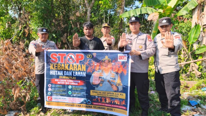 Hari Libur, Operasi Bina Karuna Telabang 2026 Polresta Palangka Raya Sasar Warga di Sekitar Lahan Kering