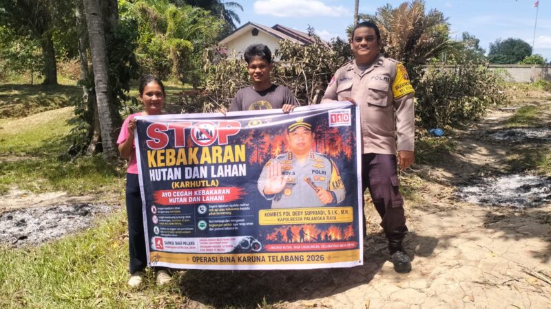 Rangkul Warga Kanarakan, Polsek Bukit Batu Sosialisasikan Stop Karhutla