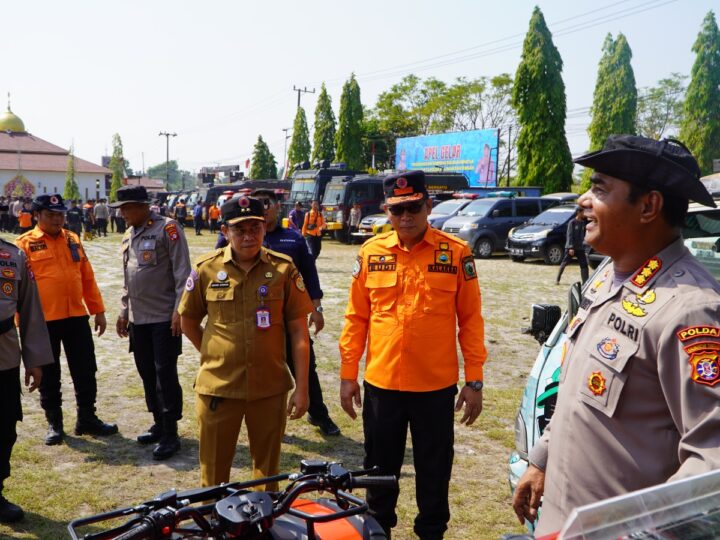 Sinergritas Hadapi Karhutla Polda Kalteng Melaksanakan Apel Siaga Karhutla Bersama Instansi Terkait.