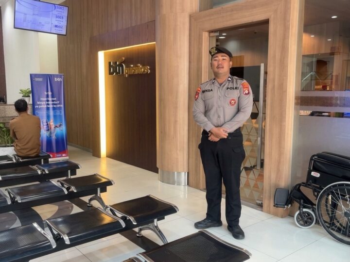 Pastikan Objek Vital Aman, Satpamobvit Polresta Palangka Raya Sambangi Bank