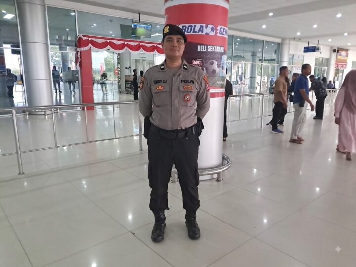 Pastikan Keamanan Bandara, Satpamobvit Polresta Palangka Raya Tingkatkan Pengamanan