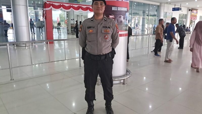Pastikan Keamanan Bandara, Satpamobvit Polresta Palangka Raya Tingkatkan Pengamanan