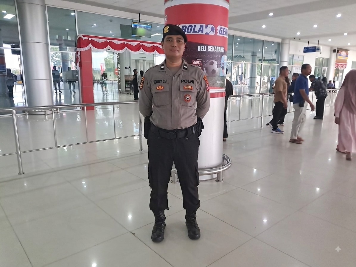 Pastikan Keamanan Bandara, Satpamobvit Polresta Palangka Raya Tingkatkan Pengamanan