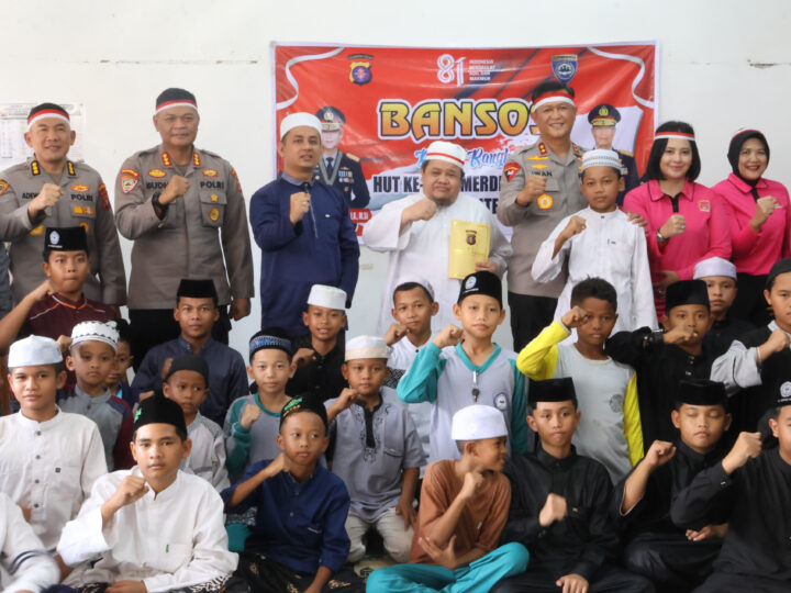 Songsong Hari Kemerdekaan RI ke-81, Polda Kalteng Bersama Bhayangkari Anjangsana ke Panti Asuhan di Palangka Raya