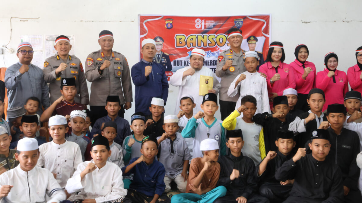 Songsong Hari Kemerdekaan RI ke-81, Polda Kalteng Bersama Bhayangkari Anjangsana ke Panti Asuhan di Palangka Raya