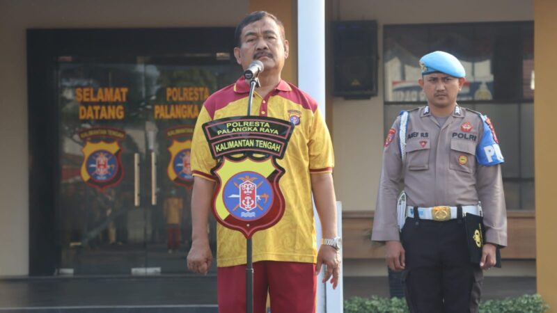 Pimpin Apel Pagi, KA SPKT Polresta Palangka Raya Ingatkan Respons Cepat Tanggapi Aduan Masyarakat