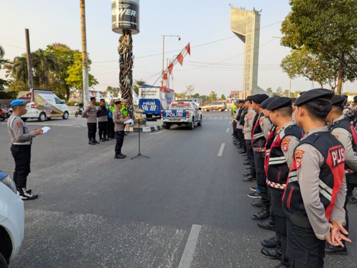 Jaga Kamtibmas Wilkum, Polresta Palangka Raya Kerahkan 65 Personel Pam Huma Betang Night