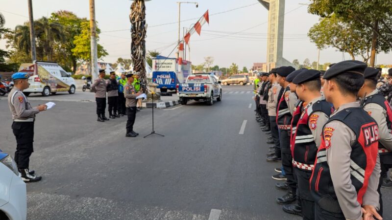 Jaga Kamtibmas Wilkum, Polresta Palangka Raya Kerahkan 65 Personel Pam Huma Betang Night