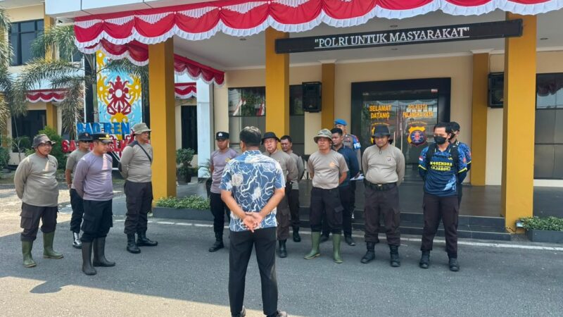 Tanggap Darurat Karhutla, Kasatintelkam Pimpin Apel Kesiapan Personel Polresta Palangka Raya