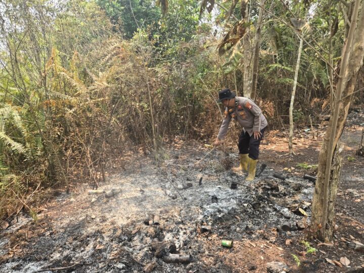 Cek Hotspot di Wilayah Terisolir, Polsek Rakumpit Temukan Lahan Gambut Terbakar