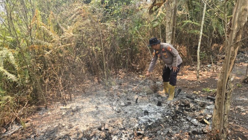Cek Hotspot di Wilayah Terisolir, Polsek Rakumpit Temukan Lahan Gambut Terbakar