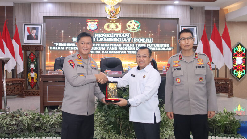 Kapolda Kalteng Terima Tim Penelitian Sespim Lemdiklat Polri, Dorong Kepemimpinan Futuristik dan Penegakan Hukum Modern