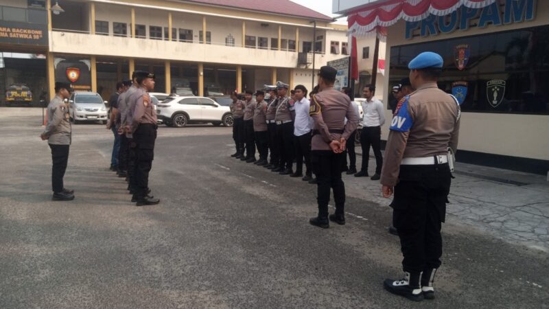 Jaga Kesiapan Personel, Pamapta II SPKT Pimpin Apel Serah Terima Piket