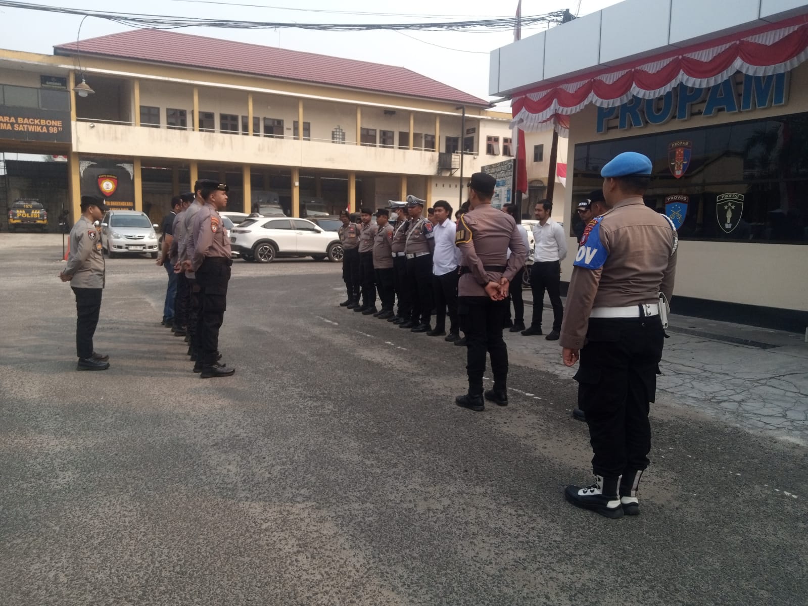 Jaga Kesiapan Personel, Pamapta II SPKT Pimpin Apel Serah Terima Piket