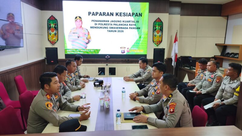 Matangkan Penanaman Jagung Kuartal III, Polresta Palangka Raya Gelar Anev dan Kesiapan