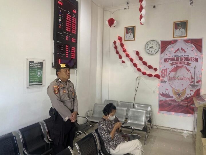 Satpamobvit Polresta Palangka Raya Pantau Sistem Pengamanan Bank Demi Cegah Gangguan Kamtibmas