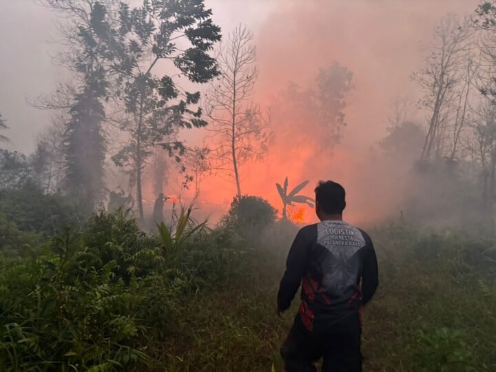 Cegah Karhutla Dekati Permukiman, Regu 3 Posko Jekan Raya Padamkan Api di Bukit Tunggal