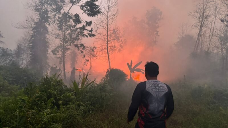 Cegah Karhutla Dekati Permukiman, Regu 3 Posko Jekan Raya Padamkan Api di Bukit Tunggal