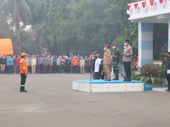 Apel Gabungan Satgas Karhutla di Rumjab Gubernur, Kapolda Kalteng Optimis Karhutla Cepat Teratasi