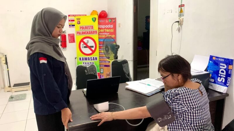 Berikan Pelayanan Kesehatan, Sidokkes Polresta Palangka Raya Layani Personel