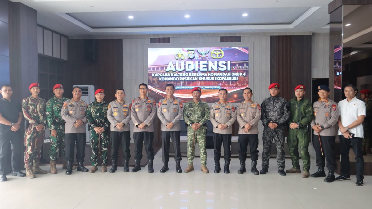Perkuat Sinergitas TNI-Polri, Kapolda Kalteng Audiensi Bersama Kopassus Grup 4