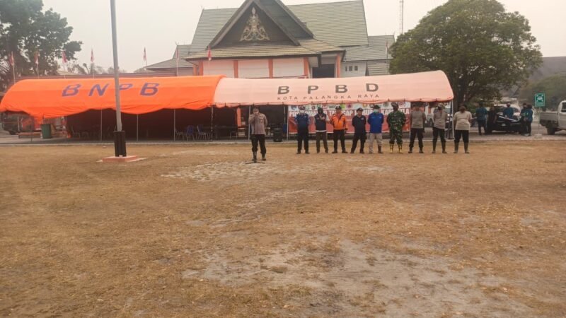 Siap Tangani Karhutla, Satgas Polresta Palangka Raya Ikuti Apel Persiapan di Kantor BPBD Kota