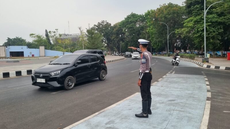Cegah Kemacetan, Satlantas Polresta Palangka Raya Lakukan Pengaturan Arus Lalin di 5 Zona Padat