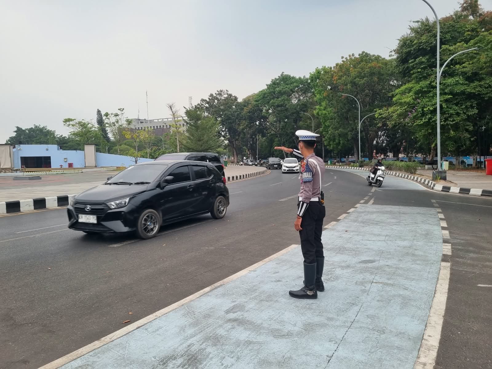 Cegah Kemacetan, Satlantas Polresta Palangka Raya Lakukan Pengaturan Arus Lalin di 5 Zona Padat