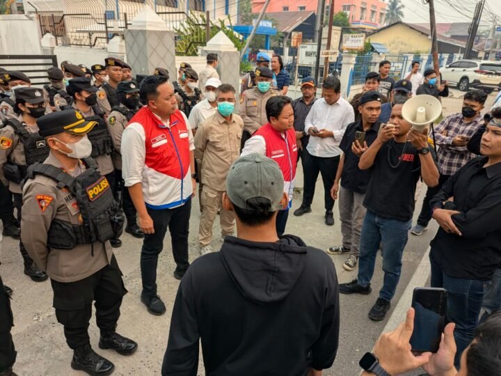 Berjalan Kondusif, Polresta Palangka Raya Tuntaskan Pam Aksi Damai di Kantor Pertamina Kalteng