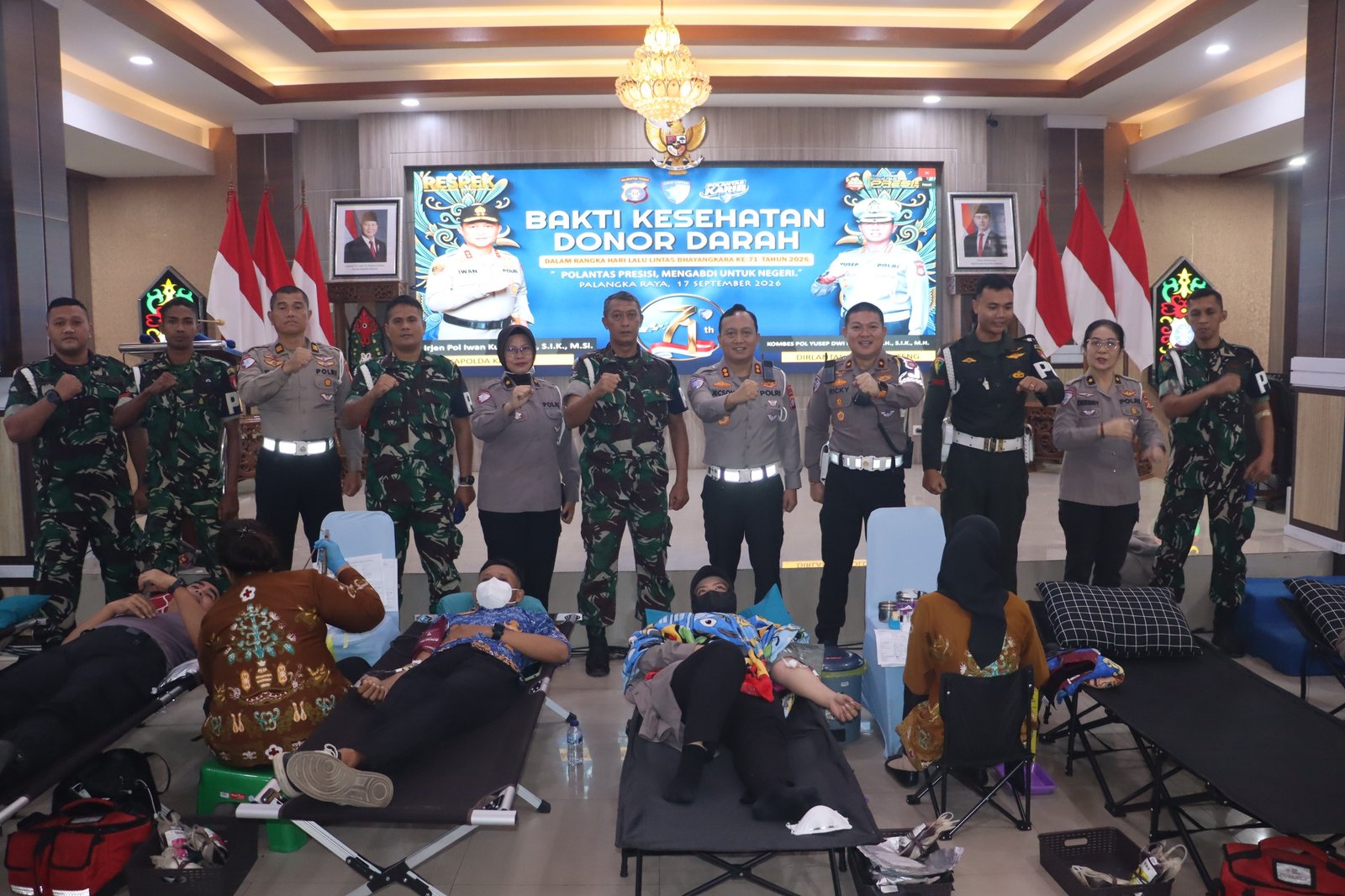 Sambut Hari Lalu Lintas Bhayangkara ke-71, Ditlantas Gelar Donor Darah