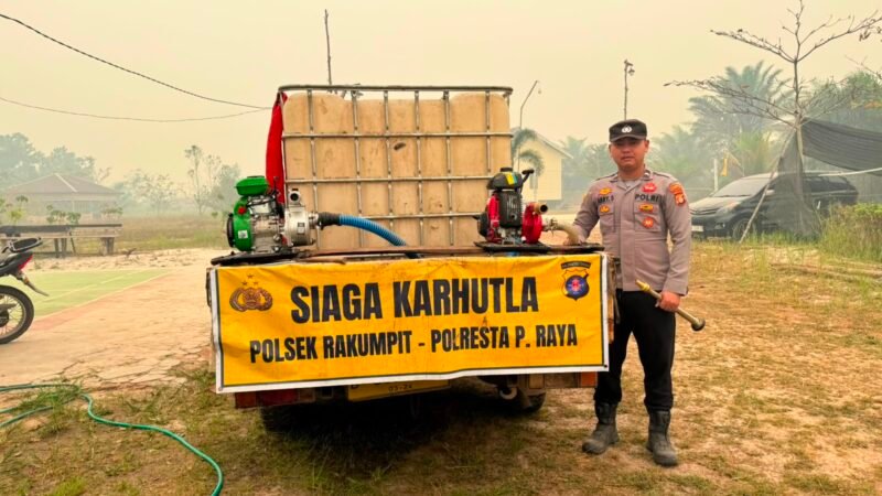 Akhir Pekan, Personel Polsek Rakumpit Tetap Cek Kesiapan Sarpras Karhutla