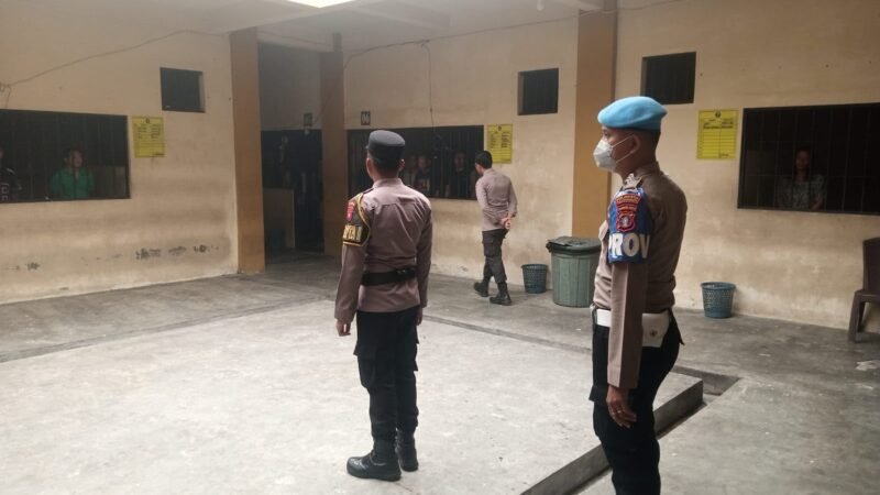 Kembali, Pamapta I SPKT Lakukan Pengecekan Rutan Rutin di Mapolresta