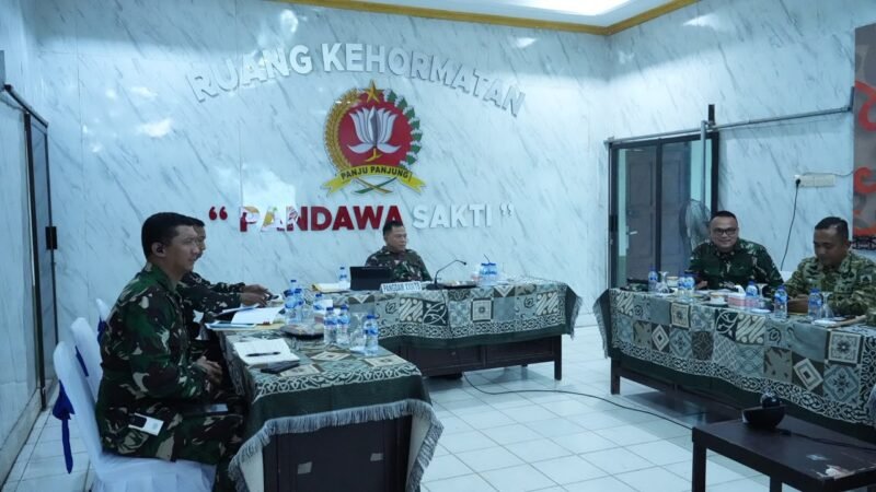 Pangdam XXII/Tambun Bungai Ikuti Vidcon Karya Bakti TNI AD Untuk Rakyat Pimpinan Kasad