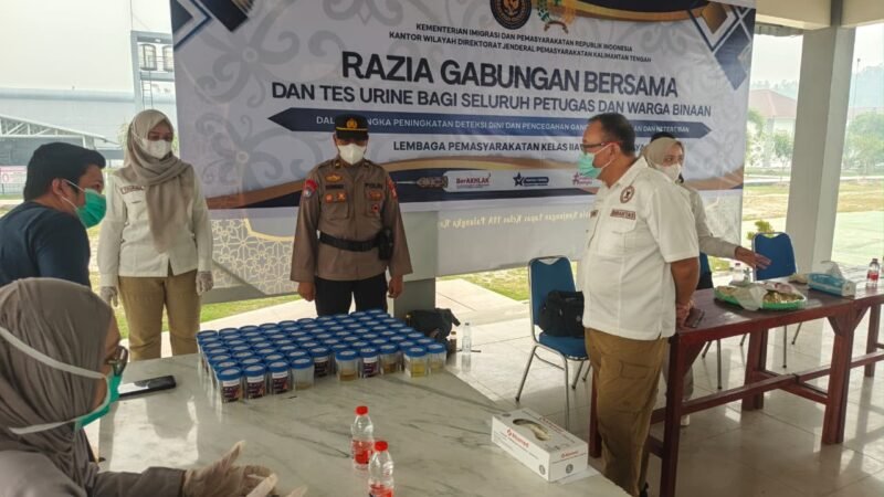 Razia Gabungan di Lapas Kelas IIA, Polsek Bukit Batu Bersama APH Wujudkan Pemasyarakatan Bersih