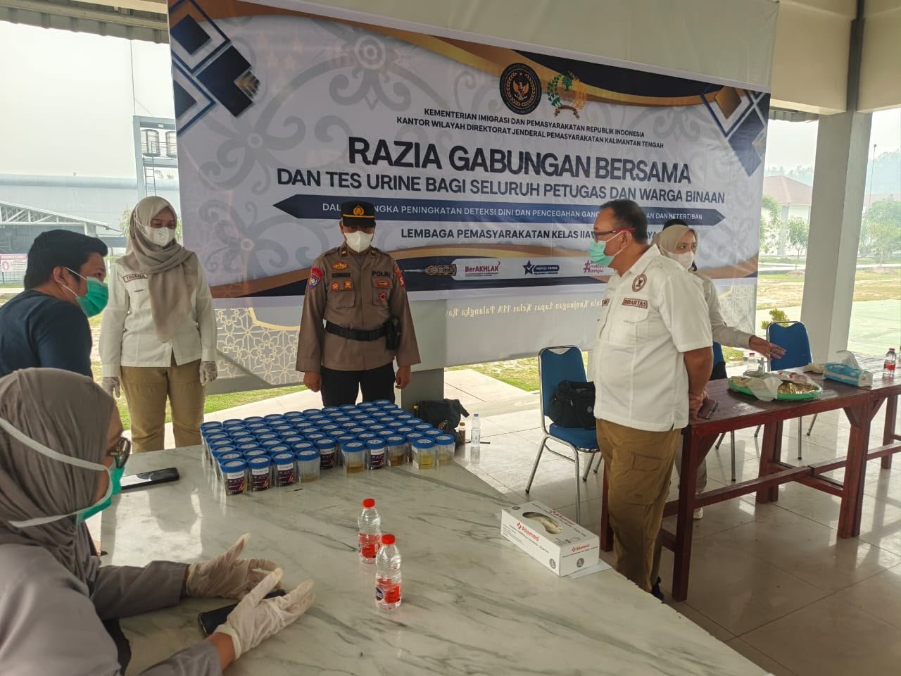 Razia Gabungan di Lapas Kelas IIA, Polsek Bukit Batu Bersama APH Wujudkan Pemasyarakatan Bersih
