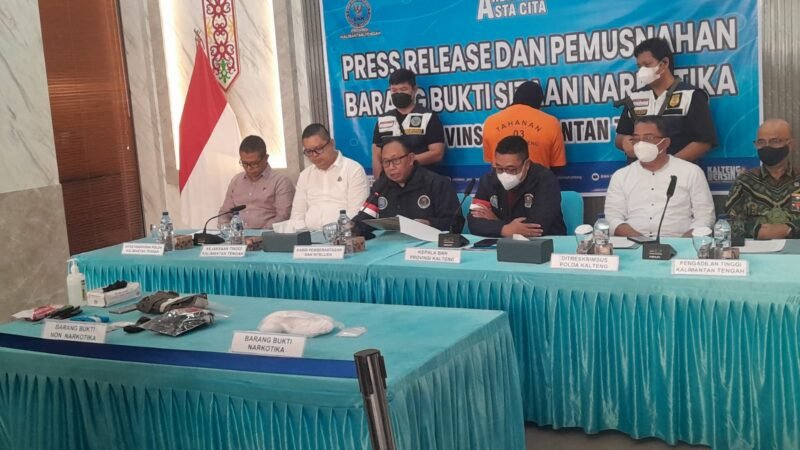 BNNP Kalteng Musnahkan Sabu 1 Kilogram Hasil Ungkap Jaringan Pontianak