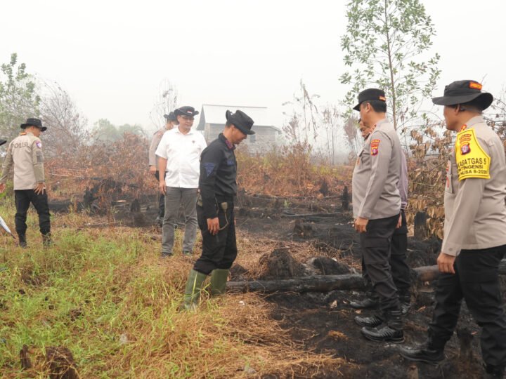 Kapolda Kalteng Tinjau Hasil Pembasahan Karhutla di Manduhara Ujung, Penggunaan Cairan X-Fire Dinilai Efektif