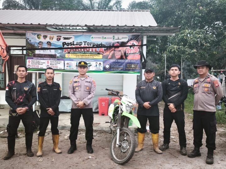 Sebelum Patroli Karhutla, Kapolsek Rakumpit Berikan Arahan Kesiapan Personel
