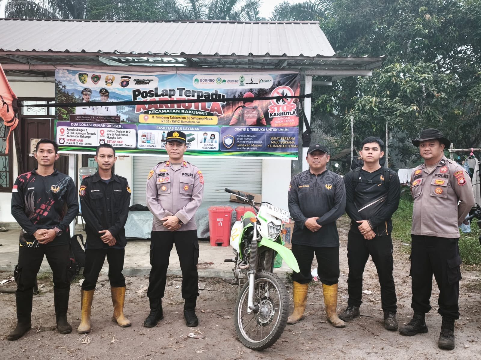 Sebelum Patroli Karhutla, Kapolsek Rakumpit Berikan Arahan Kesiapan Personel