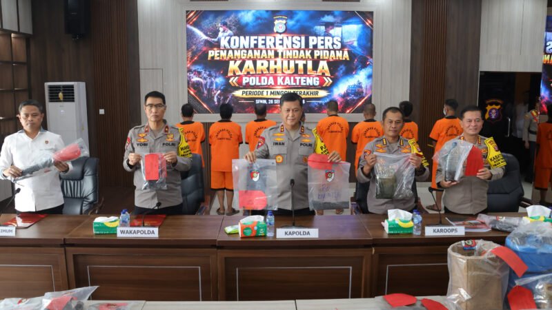 Polda Kalteng Tindak Tegas Pelaku Karhutla, 8 Tersangka Diciduk dan 12 Perusahaan Masuk Daftar Penyidikan