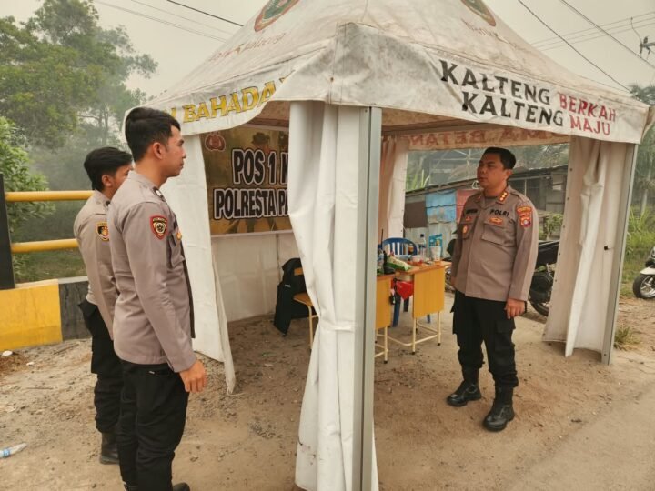 Pastikan Berjalan Lancar dan Optimal, Kapolresta Palangka Raya Cek Kondisi Pos Pam Karhutla