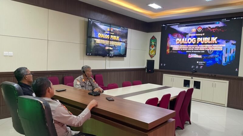 Perkuat Literasi Informasi, Humas Polresta Palangka Raya Ikuti Dialog Publik Divhumas Polri
