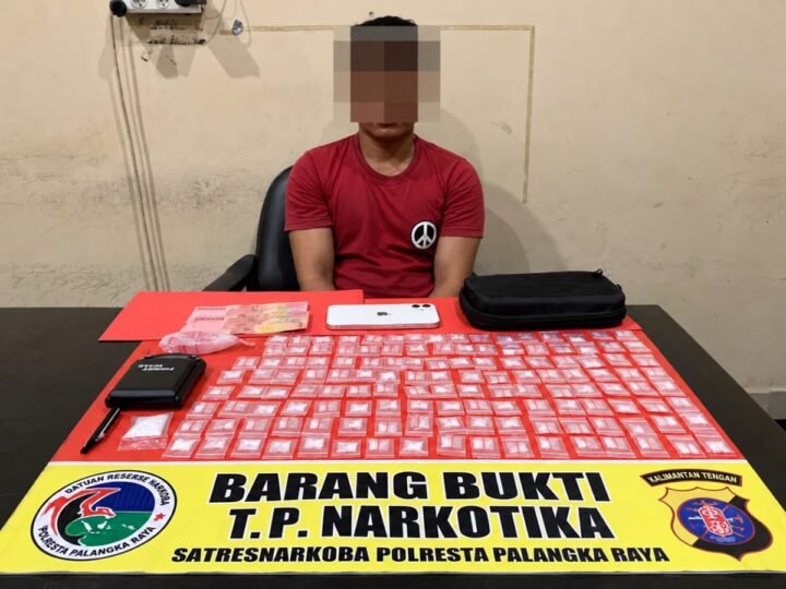 Satresnarkoba Polresta Palangka Raya Ungkap Peredaran 27,14 Gram Shabu di Tumbang Rungan