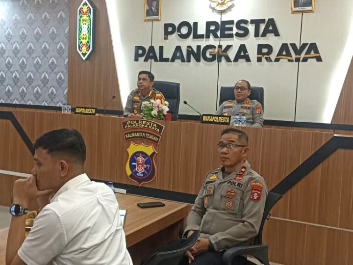 Polresta Palangka Raya Ikuti Vicon Sosialisasi Program Perlindungan Sosial