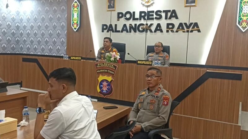 Polresta Palangka Raya Ikuti Vicon Sosialisasi Program Perlindungan Sosial