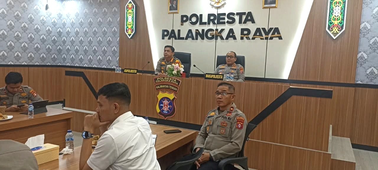 Polresta Palangka Raya Ikuti Vicon Sosialisasi Program Perlindungan Sosial