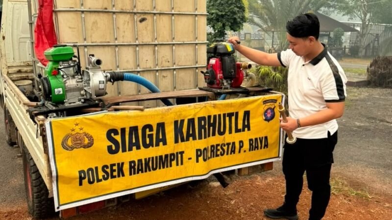 Perkuat Antisipasi Karhutla, Polsek Rakumpit Polresta Palangka Raya Cek Kesiapan Peralatan