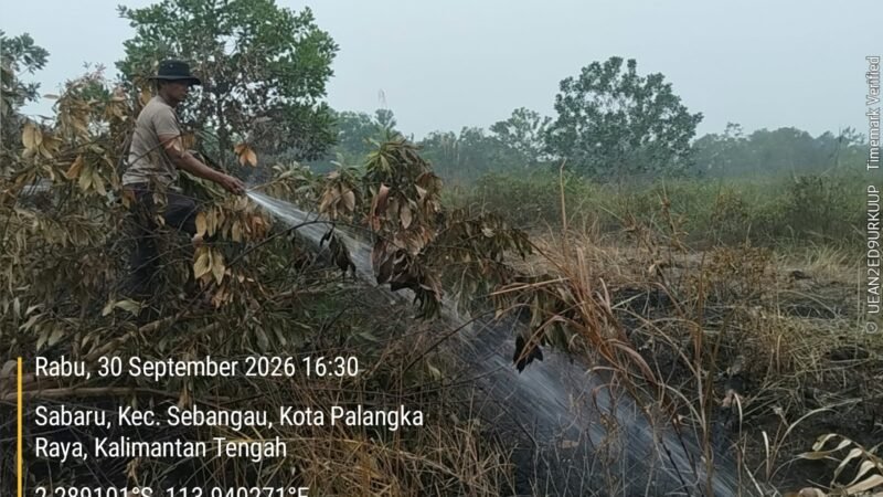Tanggapi Karhutla di Jalan Buluh Merindu, Satgas Polresta Palangka Raya Lakukan Pemadaman Lanjutan
