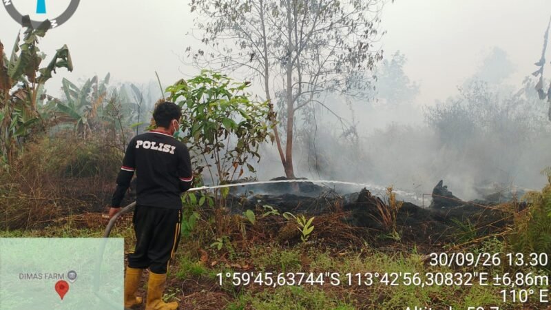 Satgas Polresta Palangka Raya Padamkan Karhutla Seluas 2 Hektare di Wilayah Banturung